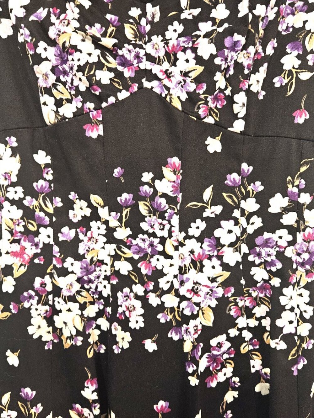 White House Black Market Floral Fit & Flare Dress Size 2 - Picture 5 of 9